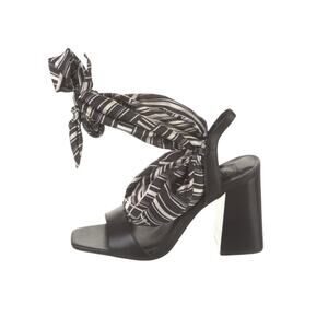 Alice Olivia Pheby Gladiator Sandals Women's 7 Brown Leather Striped Heels NWOT